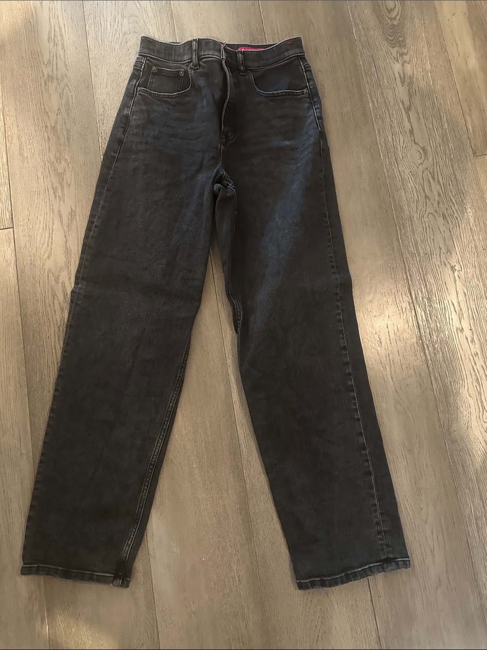 Spanx Black Straight-Leg Jeans